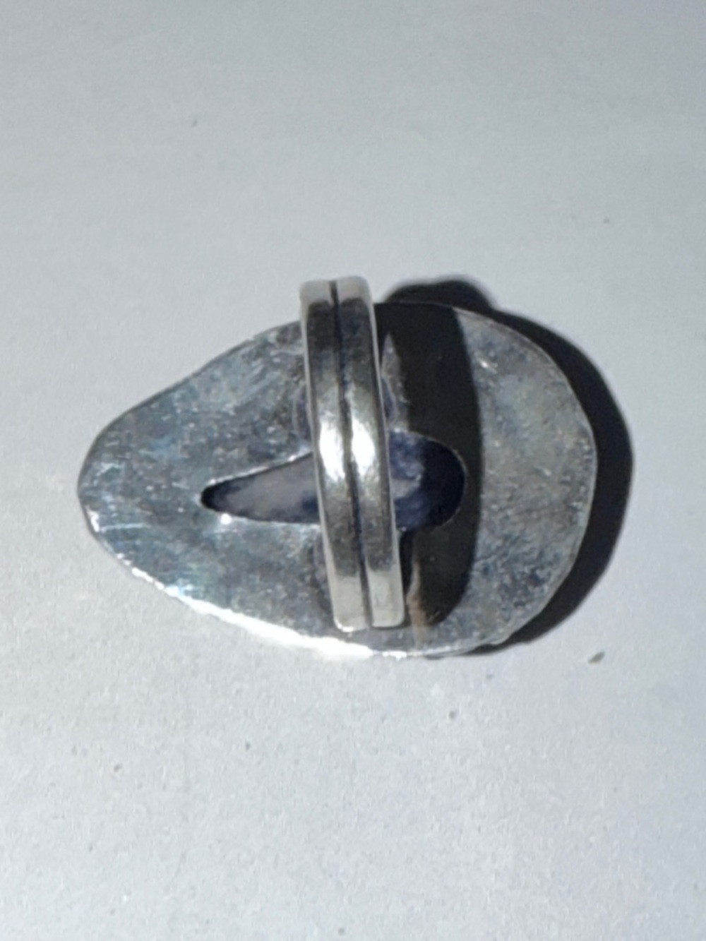 New Artisan Rare Blue Sodalite 925 Sterling Silver OOAK Handmade Floral Ring 10 - Picture 2 of 11